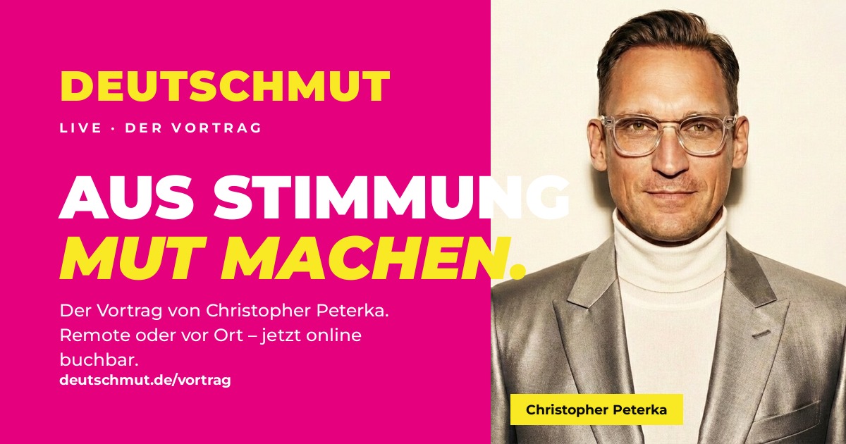 DEUTSCHMUT live: Christopher Peterka auf der Bühne